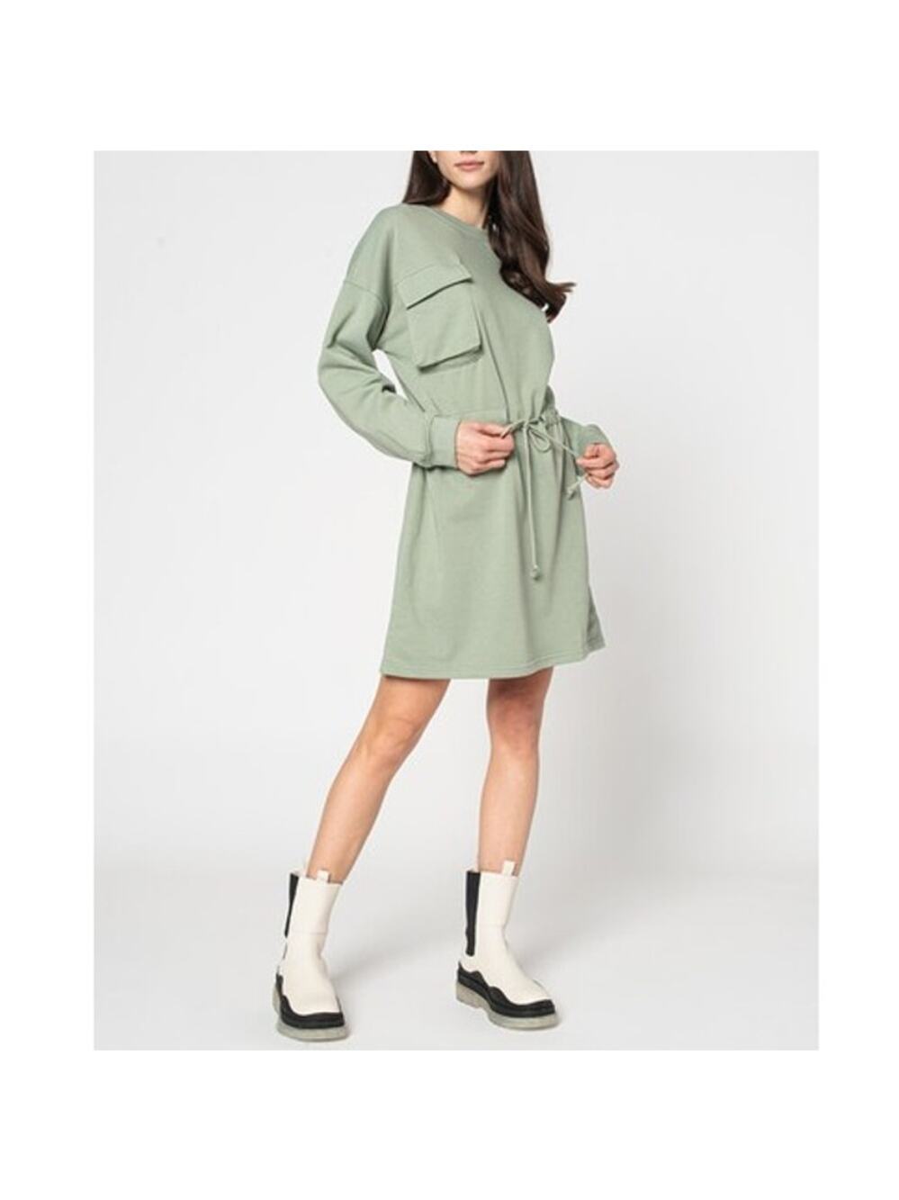 Missguided Women's Pocket Tie Waist Sweater Dress Size 10